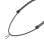 Cordon Plaud Note Pin Ajustable en Cuir vegan Noir