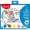 Set de Pinceles y Pintura Maped para Niños con 10 Hojas de Papel