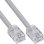 Cable telefónico InLine 18743 RJ-12 3 metros Macho-Macho Gris