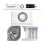 Lavadora Sauber Serie 3-W6105V Carga Frontal 6 Kg 1000 rpm A Blanca