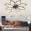 Ventilatore da Soffitto con Luce Autrucker 90cm 6 Velocità LED 3 Colori Telecomando App Timer Nero