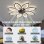 Ventilatore da Soffitto con Luce Autrucker 90cm 6 Velocità LED 3 Colori Telecomando App Timer Nero