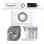 Lavadora Sauber Serie 3 W8105V Carga Frontal 8 Kg 1000 rpm A Blanca
