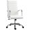 Sedia Da Ufficio Ergonomica Aosom Pelle Finta 54x62x104-114 cm Bianco