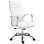 Sedia Da Ufficio Ergonomica Aosom Pelle Finta 54x62x104-114 cm Bianco