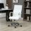 Sedia Da Ufficio Ergonomica Aosom Pelle Finta 54x62x104-114 cm Bianco
