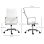 Sedia Da Ufficio Ergonomica Aosom Pelle Finta 54x62x104-114 cm Bianco