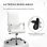 Sedia Da Ufficio Ergonomica Aosom Pelle Finta 54x62x104-114 cm Bianco