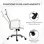 Sedia Da Ufficio Ergonomica Aosom Pelle Finta 54x62x104-114 cm Bianco