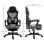 Sedia da ufficio Aosom ergonomica con poggiapiedi regolabile grigio