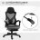 Sedia da ufficio Aosom ergonomica con poggiapiedi regolabile grigio