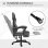 Sedia da ufficio Aosom ergonomica con poggiapiedi regolabile grigio
