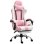 Sedia Gaming Aosom Ergonomica Reclinabile Poggiatesta Rosa Bianca