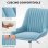 Sedia da scrivania Aosom regolabile silicone PU schiuma acciaio blu