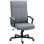 Sedia da Ufficio Girevole con Funzione Dondolo e Altezza Regolabile 65x72x102-112.5cm Grigia