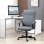 Sedia da Ufficio Girevole con Funzione Dondolo e Altezza Regolabile 65x72x102-112.5cm Grigia