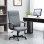 Sedia da Ufficio Girevole con Funzione Dondolo e Altezza Regolabile 65x72x102-112.5cm Grigia