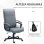 Sedia da Ufficio Girevole con Funzione Dondolo e Altezza Regolabile 65x72x102-112.5cm Grigia