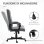 Sedia da Ufficio Girevole con Funzione Dondolo e Altezza Regolabile 65x72x102-112.5cm Grigia