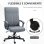 Sedia da Ufficio Girevole con Funzione Dondolo e Altezza Regolabile 65x72x102-112.5cm Grigia