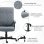 Sedia da Ufficio Girevole con Funzione Dondolo e Altezza Regolabile 65x72x102-112.5cm Grigia