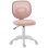 Sedia da ufficio ergonomica girevole in tessuto a rete rosa Aosom