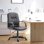 Sedia da Ufficio Aosom Ergonomica Girevole 60x60 Nero