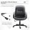 Sedia da Ufficio Aosom Ergonomica Girevole 60x60 Nero