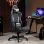 Sedia Da Gaming Recl inabile Aosom 150 degres Tessuto effetto lino Grigio