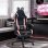 Sedia Gaming Reclinabile Aosom Rosa/Nero 65x62x116-124 cm