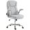 Sedia Da Ufficio Ergonomica Velour Bianco Crema Braccioli Ribaltabili