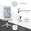 Sedia Aosom Basculante Ergonomica Ufficio 63x63x117-127 cm Grigio