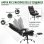 Sedia Ufficio Ergonomica Reclinabile Aosom 155 deg Poggiapiedi