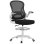Sedia da Ufficio Ergonomica Aosom Tessuto Traspirante Altezza Regolabile