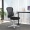 Sedia da Ufficio Ergonomica Aosom Tessuto Traspirante Altezza Regolabile