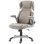Sedia Ufficio Reclinabile Aosom Tessuto Marrone Chiaro 68x76x109-117 cm