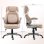 Sedia Ufficio Reclinabile Aosom Tessuto Marrone Chiaro 68x76x109-117 cm