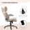 Sedia Ufficio Reclinabile Aosom Tessuto Marrone Chiaro 68x76x109-117 cm