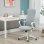 Sedia Da Ufficio Ergonomica Aosom Altezza Regolabile Inclinazione 62x56x110-119,5 Cm