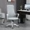 Sedia Da Ufficio Ergonomica Aosom Altezza Regolabile Inclinazione 62x56x110-119,5 Cm