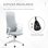 Sedia Da Ufficio Ergonomica Aosom Altezza Regolabile Inclinazione 62x56x110-119,5 Cm
