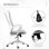 Sedia Da Ufficio Ergonomica Aosom Altezza Regolabile Inclinazione 62x56x110-119,5 Cm