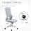Sedia Da Ufficio Ergonomica Aosom Altezza Regolabile Inclinazione 62x56x110-119,5 Cm