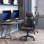 Sedia Gaming Aosom regolabile con funzione dondolo e ruote nera