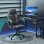 Sedia Gaming Aosom regolabile con funzione dondolo e ruote nera