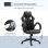 Sedia Gaming Aosom regolabile con funzione dondolo e ruote nera