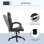 Sedia Gaming Aosom regolabile con funzione dondolo e ruote nera