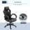Sedia Gaming Aosom regolabile con funzione dondolo e ruote nera