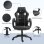 Sedia Gaming Aosom regolabile con funzione dondolo e ruote nera