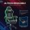 Sedia Gaming Aosom Altezza Regolabile Schienale Reclinabile 65x65x121-129 cm